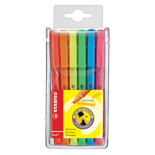 Stabilo Flash Highlighter Assorted Wallet 6