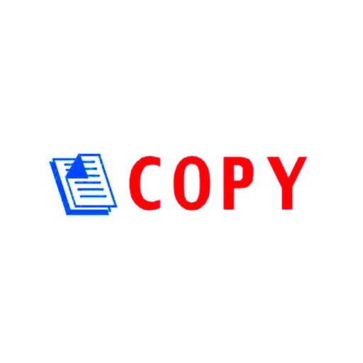Deskmate Pre-inked Office Stamp Copy BLUE/RED