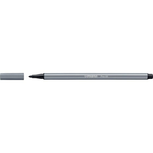 Stabilo Pen 68 Fibre Tip Pen Dark Grey