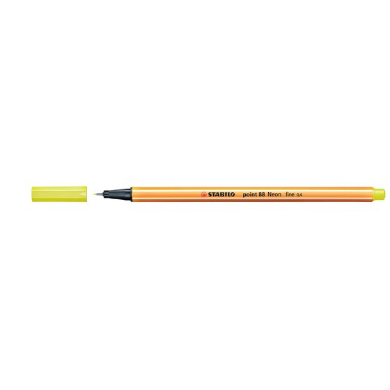 Stabilo Point 88 Fineliner Neon Yellow Box 10