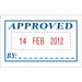 Deskmate Self-inking Dater Stamp Approved & Date BLUE/RED