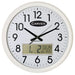 Carven Clock 470MM White Frame with Lcd Calendar
