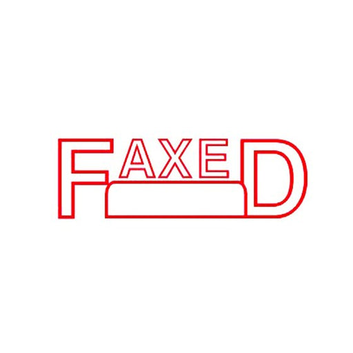 Deskmate Pre-inked Office Stamp Faxed (date) Red