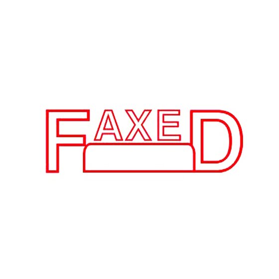 Deskmate Pre-inked Office Stamp Faxed (date) Red
