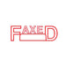 Deskmate Pre-inked Office Stamp Faxed (date) Red