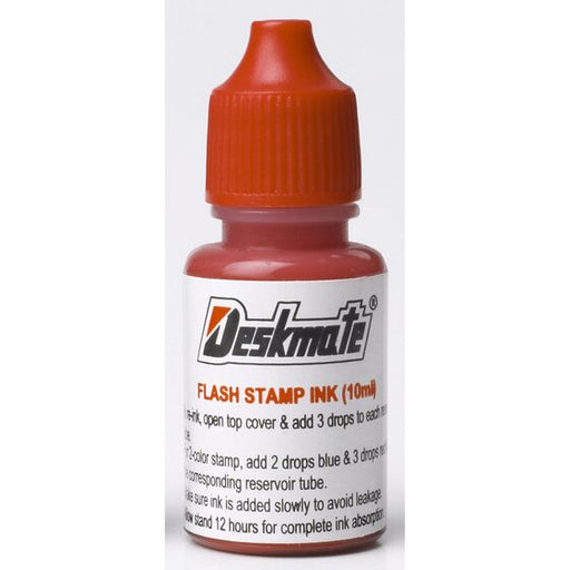 Deskmate Pre-inked Stamp Refill Ink 10ML Red