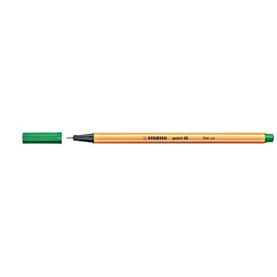 Stabilo Point 88 Fineliner Green Box 10