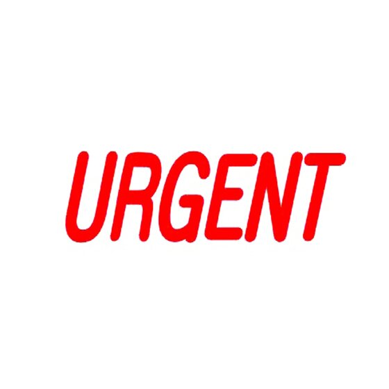 Deskmate Pre-inked Office Stamp Urgent Red