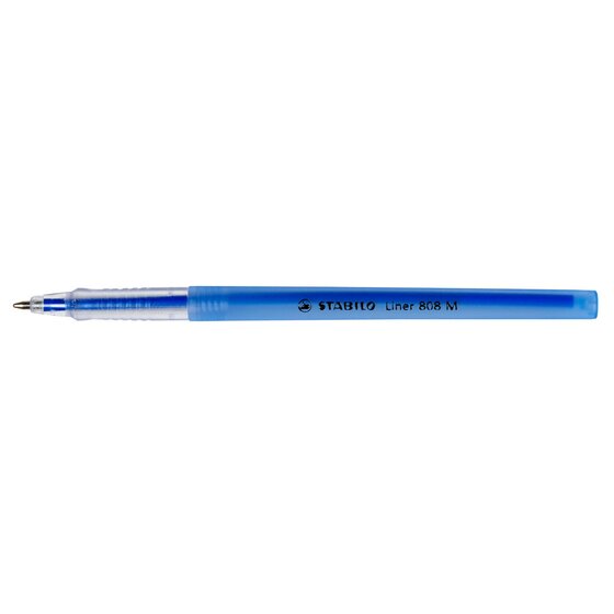 Stabilo 308 Liner Retractable Ballpoint Pen Medium Blue Box 10