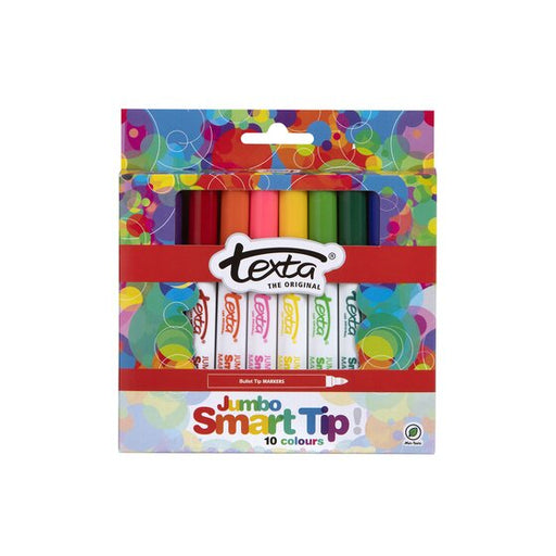 Texta Smart Tip Jumbo Marker Assorted Wallet 10
