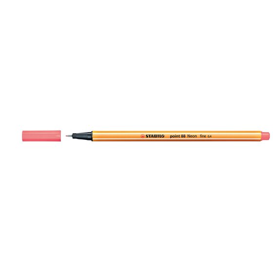 Stabilo Point 88 Fineliner Neon Red Box 10