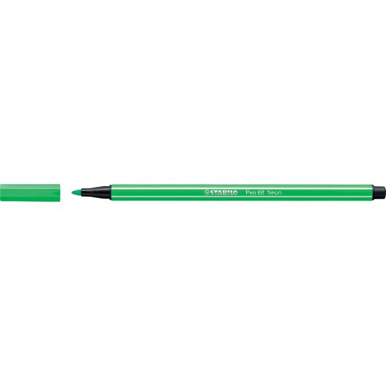 Stabilo Pen 68 Fibre Tip Pen Fluro Green