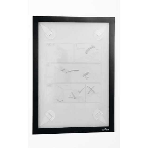 Durable Duraframe Wallpaper with Adhesive Strips A4 Black PACK1