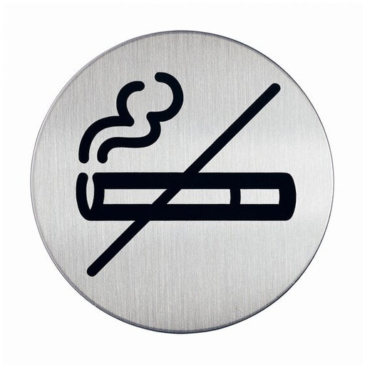 Durable Pictogram No Smoking 83MM Silver PACK1
