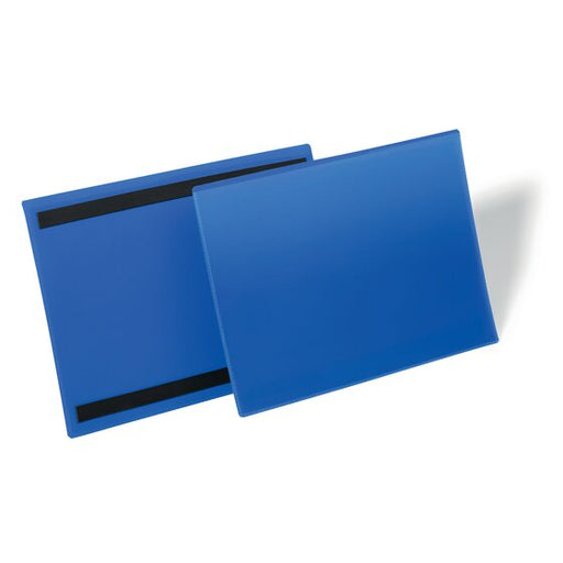 Durable Magnetic Document Pouch A4 Landscape PACK50 Blue