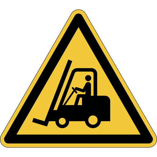 Durable Floor Marking Sign Permanent Caution! Forklifts 430MM Yellow