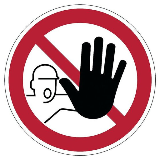 Durable Floor Marking Sign Permanent Entry Prohibited 430MM Red