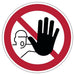 Durable Floor Marking Sign Permanent Entry Prohibited 430MM Red