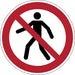 Durable Floor Marking Sign Permanent Pedestrian Prohibited 430MM Red