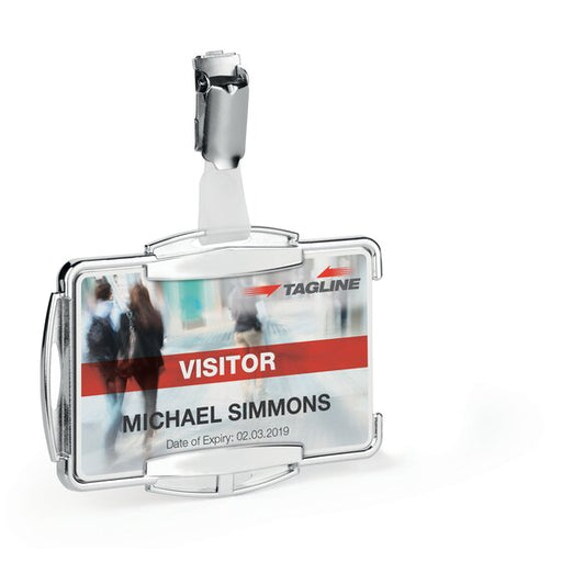 Durable Card Holder Rfid Secure Mono Silver PACK10