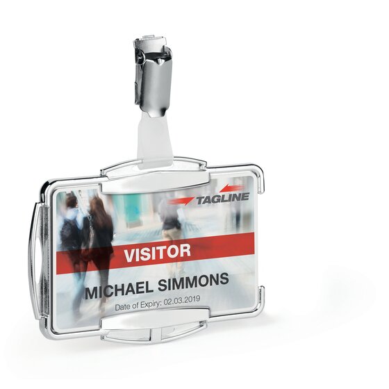 Durable Card Holder Rfid Secure Mono Silver PACK10
