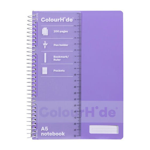 Colourhide Notebook A5 200PAGE Lavender