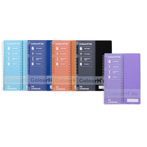Colourhide Notebook A5 200PAGE Assorted
