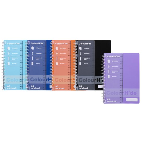 Colourhide Notebook A5 200PAGE Assorted