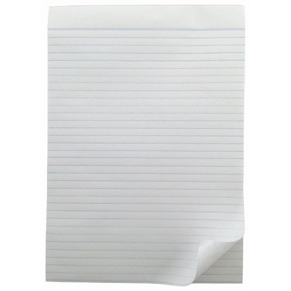 Premier Ruled Recycled Writing Pad A5 50 GSM 100 sheets per pad comes in pack of 10 pads ( Buy in Multiples of 4 x 10pack )