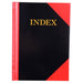 Cumberland Red & Black Notebook Gloss A6 100 Leaf Indexed