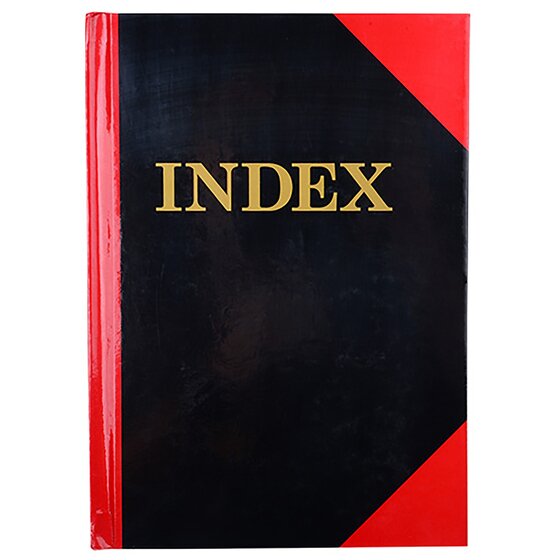 Cumberland Red & Black A5 100 Leaf Indexed