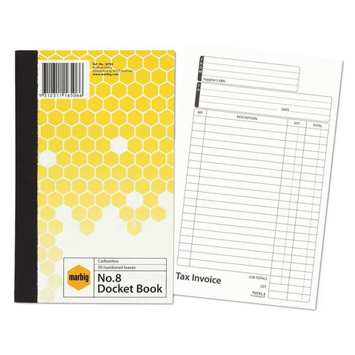Marbig Carbonless No 8 Docket Book 50 Leaf