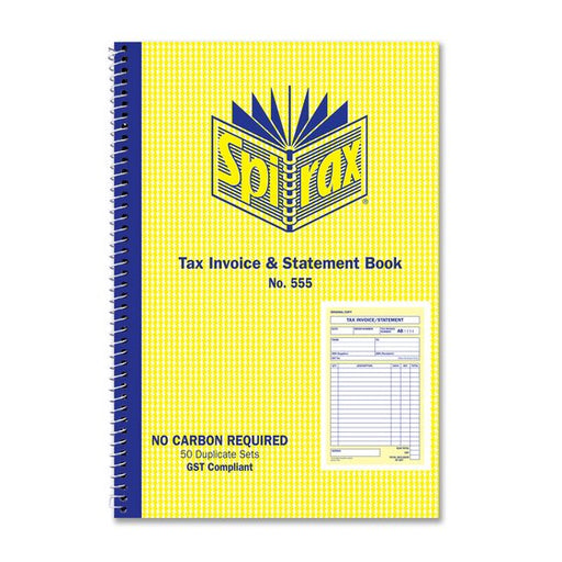 Spirax 555 Invoice and Statement Book 207X144MM