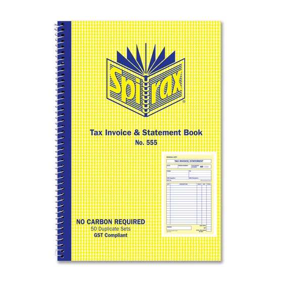 Spirax 555 Invoice and Statement Book 207X144MM