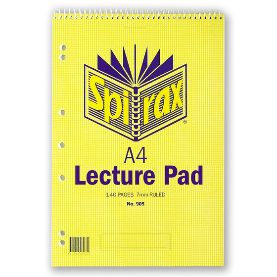 Spirax 905 Lecture Book A4 140 Page T/O