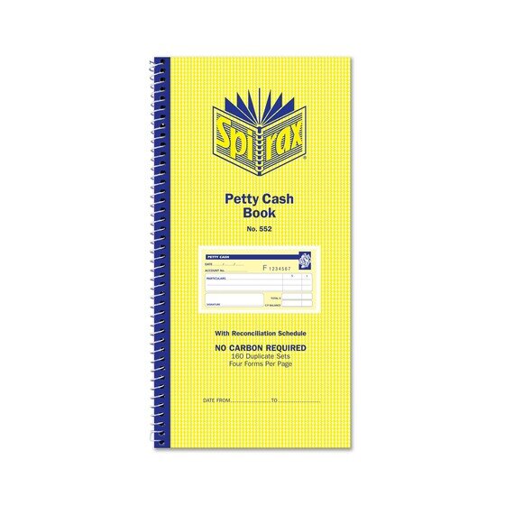 Spirax 552 Petty Cash Book 279X144MM