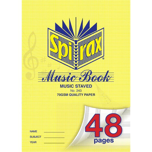 Spirax 243 Music Book A4 48PAGE