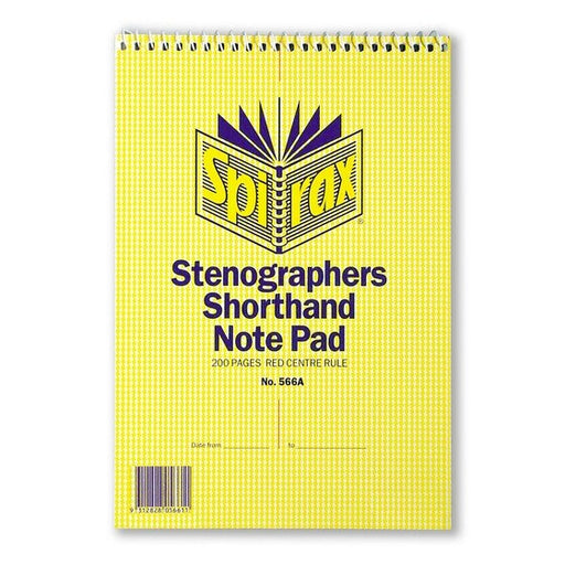 Spirax 566A Notebook Stenographers 225X152MM 200 Page T/O
