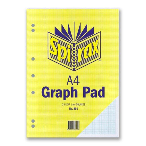 Spirax 801 Graph Pad 1MM A4 25 Leaf