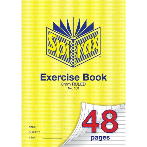Spirax 100 Exercise Book 48 Page A4 8MM Ruled