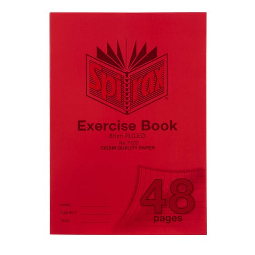 Spirax P100 Exercise Book A4 8MM 48PAGE