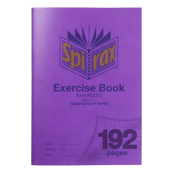 Spirax P111 Exercise Book A4 8MM 192PAGE