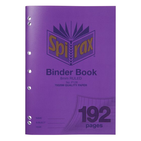 Spirax P128 Binder Book A4 8MM 192PAGE