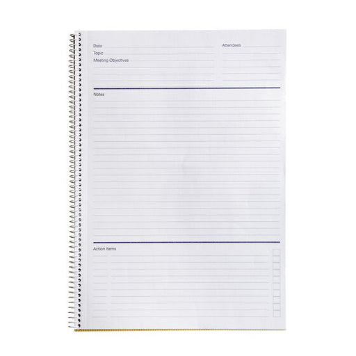 Spirax P703 Black PP Meeting Book A4 140 Page
