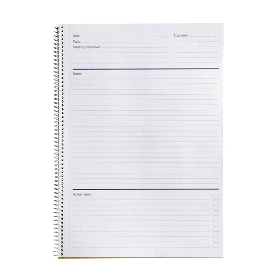 Spirax P703 Black PP Meeting Book A4 140 Page