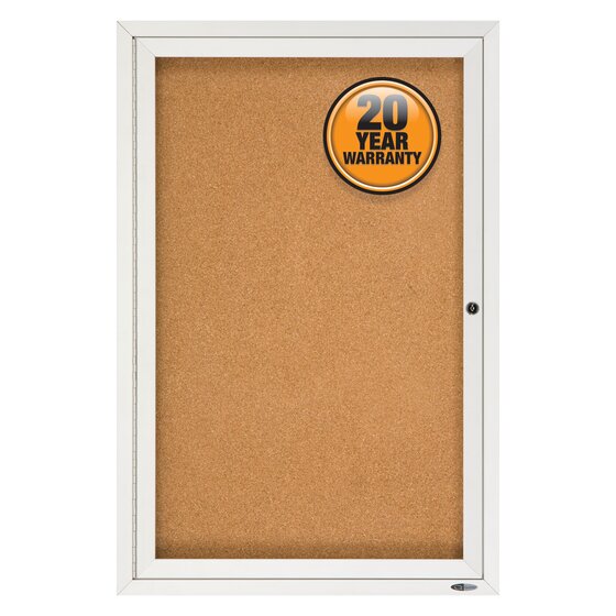 Quartet Enclosed Board Cork 600X900MM 1 Door