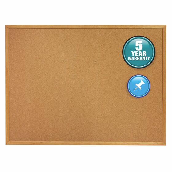 Quartet Corkboard Oak Frame 900X1200MM