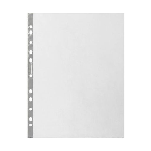 Marbig Sheet Protectors Medium Weight A4 Silver Strip 100BOX