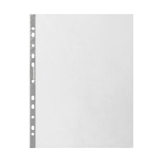 Marbig Sheet Protectors Medium Weight A4 Silver Strip 100BOX