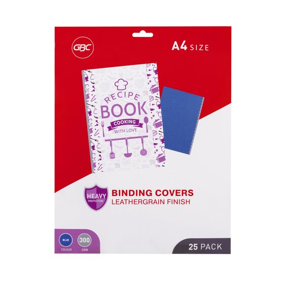 Gbc Binding Cover A4 L/GRAIN Blue Pack 25